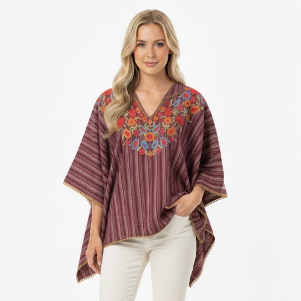 Ivy Jane boho floral embroidered top size small/medium